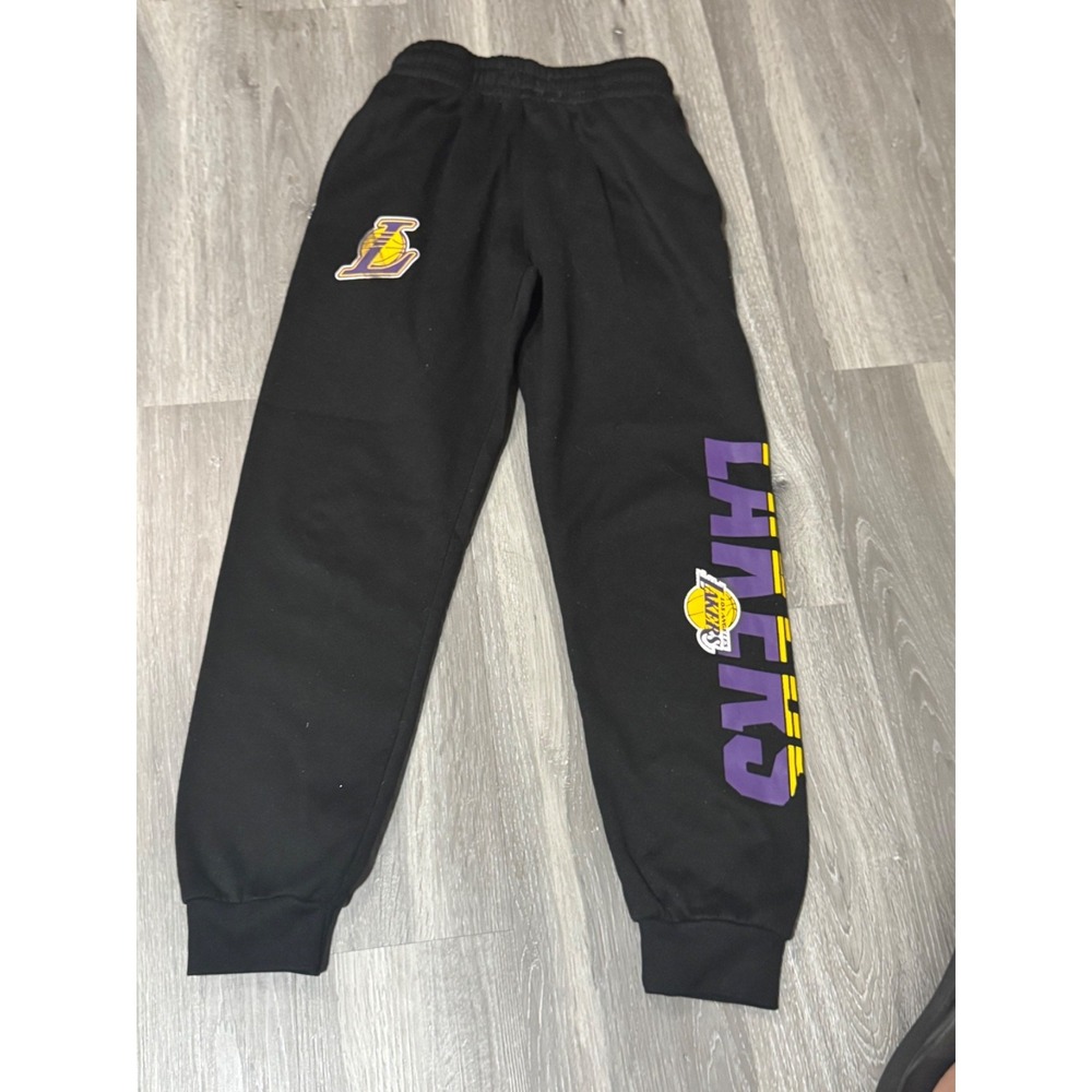 NBA Los Angeles Lakers Youth Medium Jogger Sweatpants Black Boys 10/12